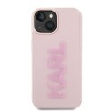 Karl Lagerfeld KLHCP15S3DMBKCP iPhone 15 6.1" różowy/pink hardcase 3D Rubber Glitter Logo