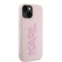 Karl Lagerfeld KLHCP15S3DMBKCP iPhone 15 6.1" różowy/pink hardcase 3D Rubber Glitter Logo