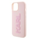 Karl Lagerfeld KLHCP15S3DMBKCP iPhone 15 6.1" różowy/pink hardcase 3D Rubber Glitter Logo