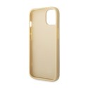 Guess Glitter Flakes Metal Logo Case - Etui iPhone 14 Plus (złoty)