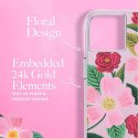 Rifle Paper Clear - Etui iPhone 14 Plus zdobione złotem (Rose Garden)