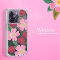 Rifle Paper Clear - Etui iPhone 14 Pro zdobione złotem (Rose Garden)