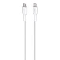 PURO Fabric - Kabel w oplocie heavy duty USB-C do USB-C 1,2m (biały)