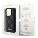 Guess GUHCP15XPSQSQSK iPhone 15 Pro Max 6.7" czarny/black hardcase Quilted Metal Logo