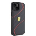 Ferrari FEHCP15SPTWK iPhone 15 6.1" czarny/black hardcase Twist Metal Logo