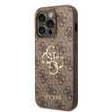 Guess GUHCP15L4GMGBR iPhone 15 Pro 6.1" brązowy/brown hardcase 4G Big Metal Logo