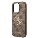 Guess GUHCP15L4GMGBR iPhone 15 Pro 6.1" brązowy/brown hardcase 4G Big Metal Logo