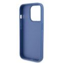 Guess GUHCP15LP4TDPB iPhone 15 Pro 6.1" niebieski/blue hardcase Leather 4G Triangle Strass