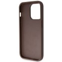 Guess GUHCP15XP4TDSCPW iPhone 15 Pro Max 6.7" brązowy/brown hardcase Crossbody 4G Metal Logo