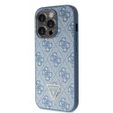 Guess GUHCP15LP4TDSCPB iPhone 15 Pro 6.1" niebieski/blue hardcase Crossbody 4G Metal Logo
