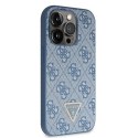 Guess GUHCP15LP4TDSCPB iPhone 15 Pro 6.1" niebieski/blue hardcase Crossbody 4G Metal Logo
