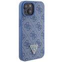 Guess GUHCP15SP4TDPB iPhone 15 6.1" niebieski/blue hardcase Leather 4G Triangle Strass