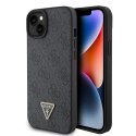 Guess GUHCP15SP4TDPK iPhone 15 6.1" czarny/black hardcase Leather 4G Diamond Triangle