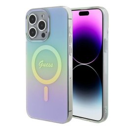 Guess GUHMP15XHITSQ iPhone 15 Pro Max turkusowy/turquoise hardcase IML Iridescent MagSafe