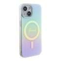 Guess GUHMP15SHITSQ iPhone 15 6.1" turkusowy/turquoise hardcase IML Iridescent MagSafe