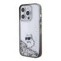 Karl Lagerfeld KLHCP15XLKCNSK iPhone 15 Pro Max 6.7" transparent hardcase Liquid Glitter Choupette