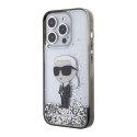 Karl Lagerfeld KLHCP15XLKKNSK iPhone 15 Pro Max 6.7" transparent hardcase Liquid Glitter Ikonik