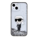 Karl Lagerfeld KLHCP15SLKKNSK iPhone 15 6.1" transparent hardcase Liquid Glitter Ikonik