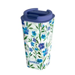 Quokka Vaso Cafe Doble Pared - Kubek plastikowy z podwójnymi ściankami 450 ml (Ditsy Bloom)