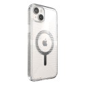 Speck Gemshell Grip + MagSafe - Etui do iPhone 15 Plus (Clear / Chrome Finish)