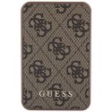 Guess Powerbank 15W GUPB5LP4GEGW 5000mAh brązowy/brown 4G Leather Metal Logo