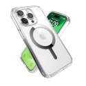 Speck Presidio Perfect-Clear MagSafe - Etui iPhone 15 Pro Max (Clear / Chrome Finish / Serene Silver)