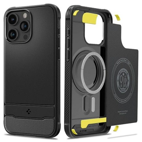 Spigen Rugged Armor MAG iPhone 15 Pro 6,1" Magsafe czarny/matte black ACS06703