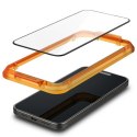 Spigen Alm Glass FC iPhone 15 Pro 6.1" 2 szt. szkło hartowane czarna ramka AGL06895