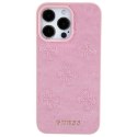 Guess GUHCP15SP4EPMP iPhone 15 6.1" różowy/pink hardcase Leather 4G Stamped