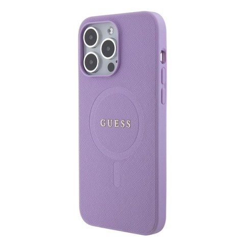 Guess GUHMP15XPSAHMCU iPhone 15 Pro Max 6.7" fioletowy/purple hardcase Saffiano MagSafe
