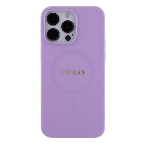 Guess GUHMP15XPSAHMCU iPhone 15 Pro Max 6.7" fioletowy/purple hardcase Saffiano MagSafe