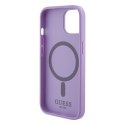 Guess GUHMP15SPSAHMCU iPhone 15 6.1" fioletowy/purple hardcase Saffiano MagSafe