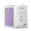 Guess GUHMP15SPSAHMCU iPhone 15 6.1" fioletowy/purple hardcase Saffiano MagSafe