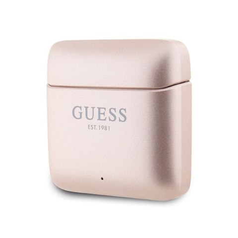 Guess słuchawki Bluetooth GUTWSSU20ALEGP TWS + stacja dokująca różowo złoty/rose gold Printed Logo