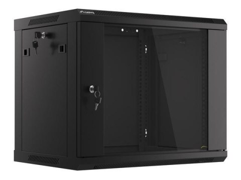 Szafa instalacyjna Rack wisząca 19" 9U 600x450 czarna Lanberg (flat pack)