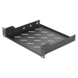 Półka stała 1U Digitus DN-10-TRAY-2-B, Czarna, Idealna do przechowywania komponentów niespełniających standardu 254 mm (10