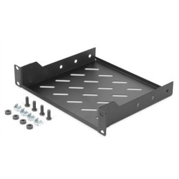 Półka stała 1U Digitus DN-10-TRAY-2-B, Czarna, Idealna do przechowywania komponentów niespełniających standardu 254 mm (10