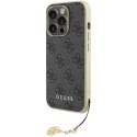 Guess GUHCP15LGF4GGR iPhone 15 Pro 6.1" szary/grey hardcase 4G Charms Collection