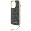 Guess GUHCP15LGF4GGR iPhone 15 Pro 6.1" szary/grey hardcase 4G Charms Collection