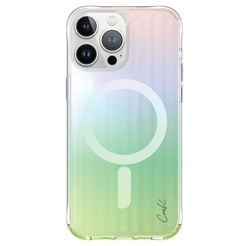 UNIQ etui Coehl Linear iPhone 15 Pro 6.1" Magnetic Charging opal/iridescent