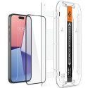 Spigen Glas.TR FC iPhone 15 6.1" "EZ FIT" 2 szt. szkło hartowane czarna ramka AGL06904