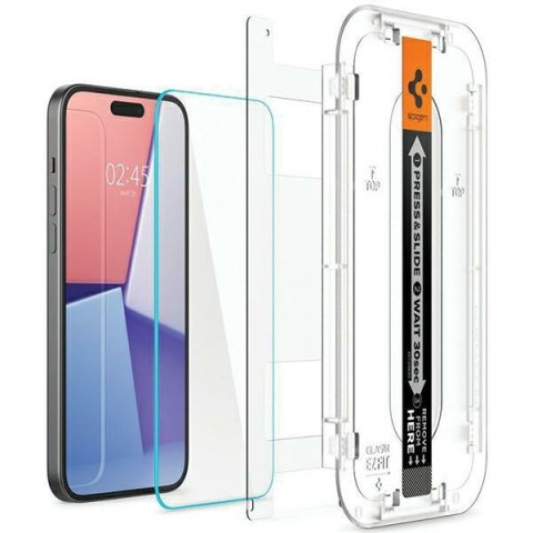 Spigen Glas.TR iPhone 15 Pro 6.1" "EZ FIT" clear szkło hartowane AGL06898