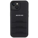 AMG AMHCP15MGSEBK iPhone 15 Plus 6,7" czarny/black hardcase Leather Debossed Lines