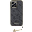 Guess GUHCP15XGF4GGR iPhone 15 Pro Max 6.7" szary/grey hardcase 4G Charms Collection