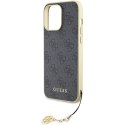 Guess GUHCP15XGF4GGR iPhone 15 Pro Max 6.7" szary/grey hardcase 4G Charms Collection