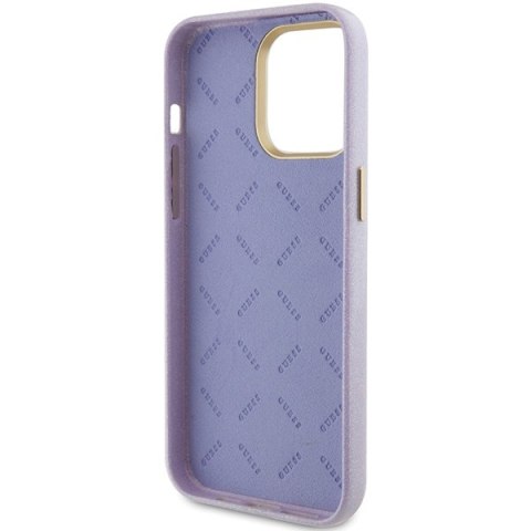 Guess GUHCP15XPGMCSL iPhone 15 Pro Max 6.7" liliowy/lilac hardcase Glitter Glossy Script