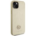 Guess GUHCP15SPS4DGPD iPhone 15 6.1" złoty/gold hardcase Leather 4G Metal Logo Strass