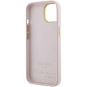 Guess GUHCP15SSMBSLP iPhone 15 6.1" różowy/pink hardcase Silicone Script Metal Logo & Frame