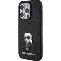 Karl Lagerfeld KLHCP15XGKNPSK iPhone 15 Pro Max 6.7" czarny/black hardcase Fixed Glitter Ikonik Logo Metal Pin