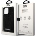 Karl Lagerfeld KLHCP15XHDSPLK iPhone 15 Pro Max 6.7" czarny/black hardcase Rhinestone Logo Metal Plate